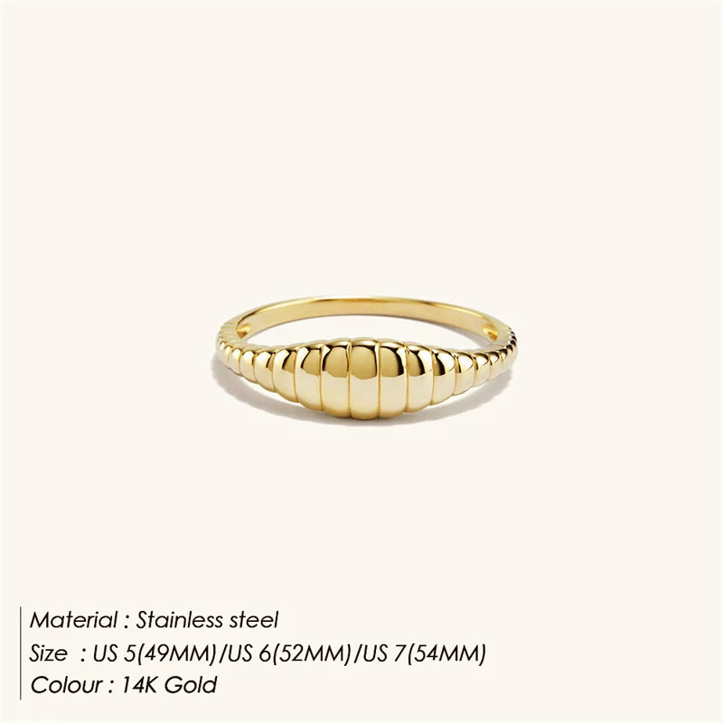 Stainless Steel Fashion Ring – Elegant Anillo Ringen Mujer | Women’s Couple Matching Jewelry