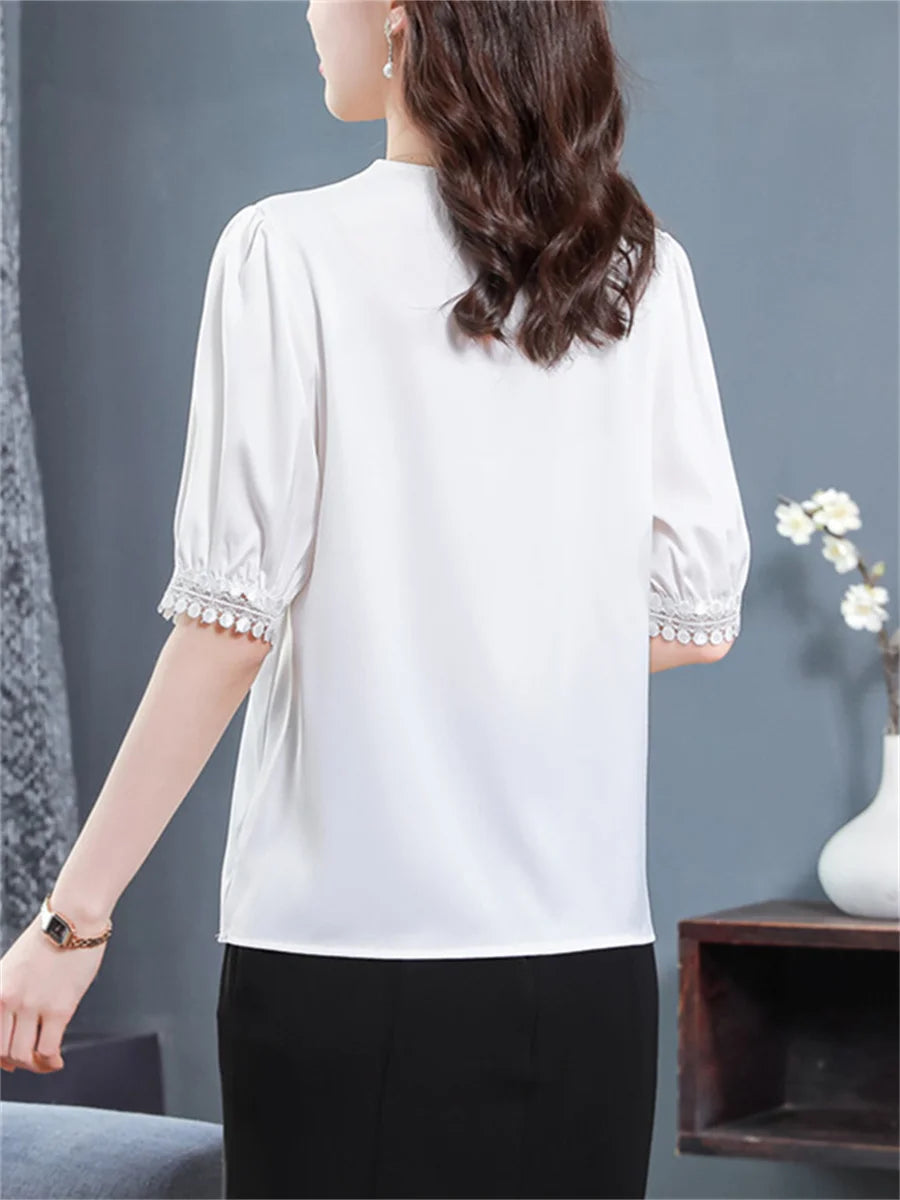 V-Neck Half Sleeve Blouses