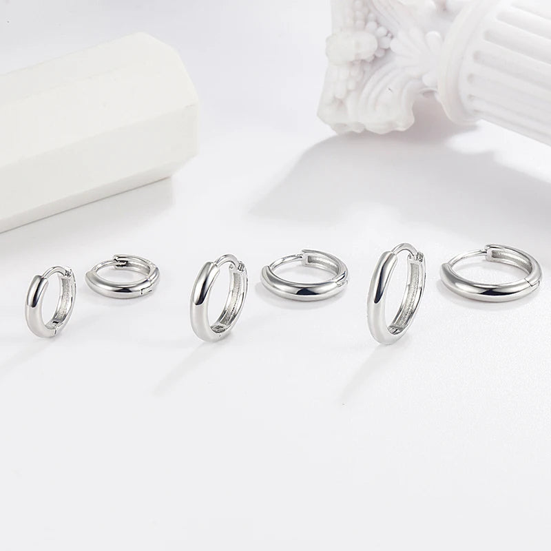 Gold Color Stainless Steel Hoop Earrings – Unisex Small Hoops for Women, Men & Cartilage Piercing