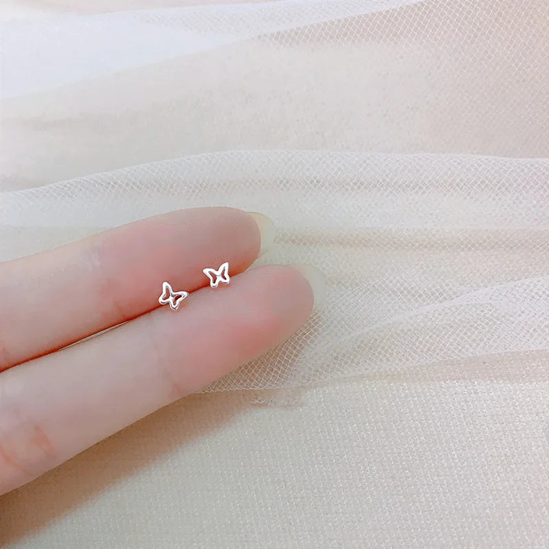 Minimalist Star Stud Earrings – Silver Color, Hypoallergenic Jewelry for Women & Girls