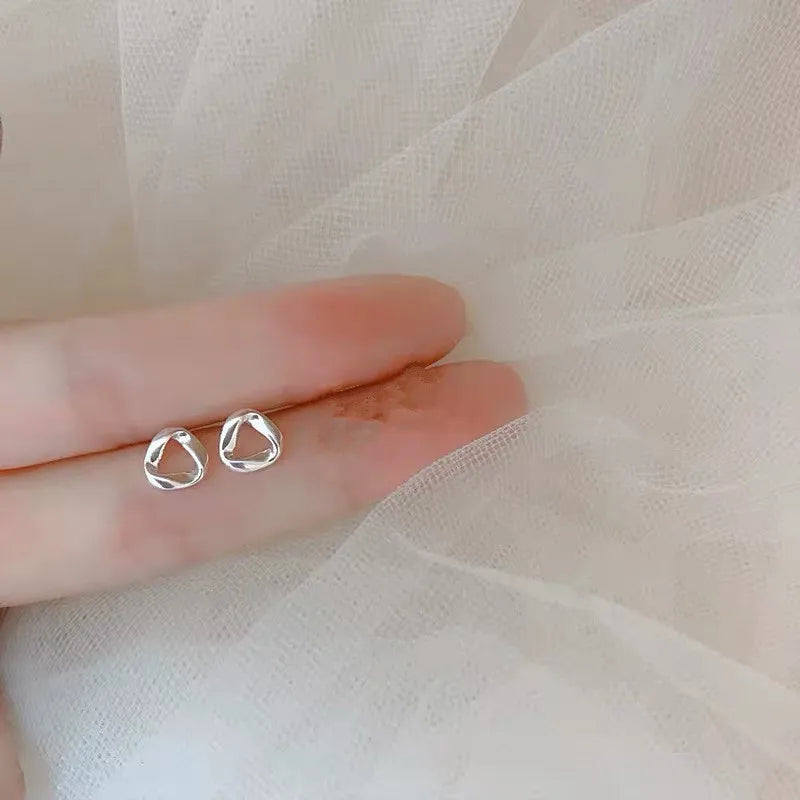 New Minimalism Heart Stud Earrings