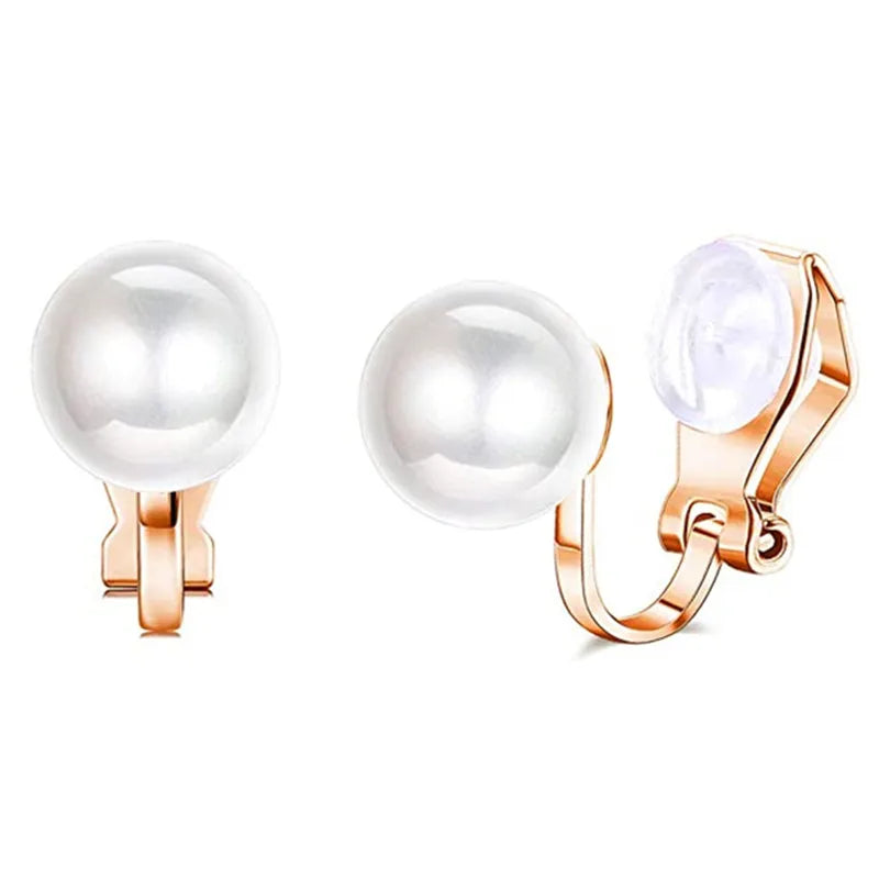 Crystal Pearl Ear Cuff – Non-Piercing Clip-On Earring | Elegant Wedding & Party Jewelry
