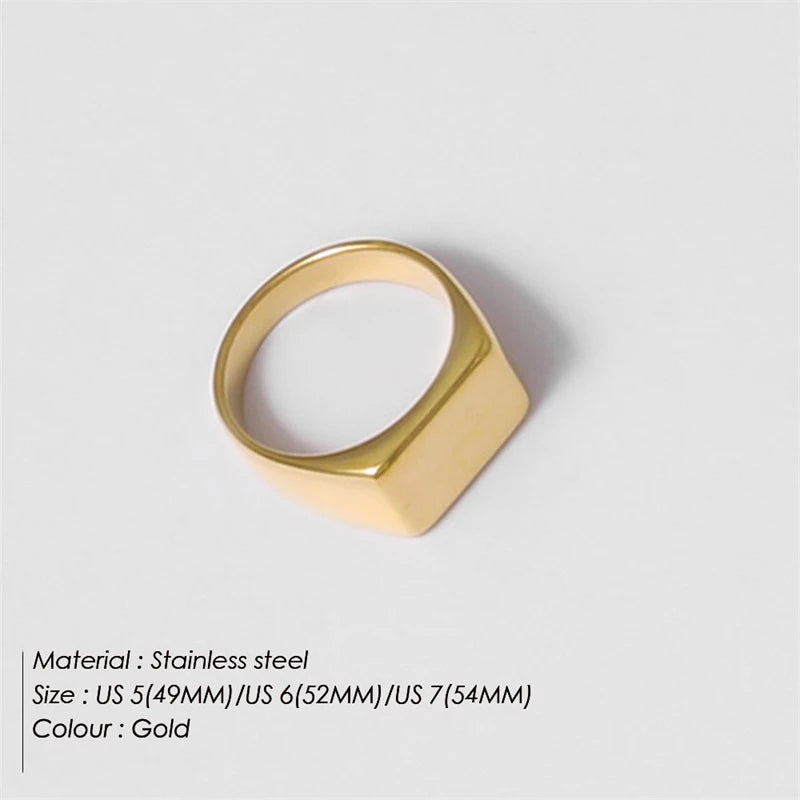 Stainless Steel Fashion Ring – Elegant Anillo Ringen Mujer | Women’s Couple Matching Jewelry
