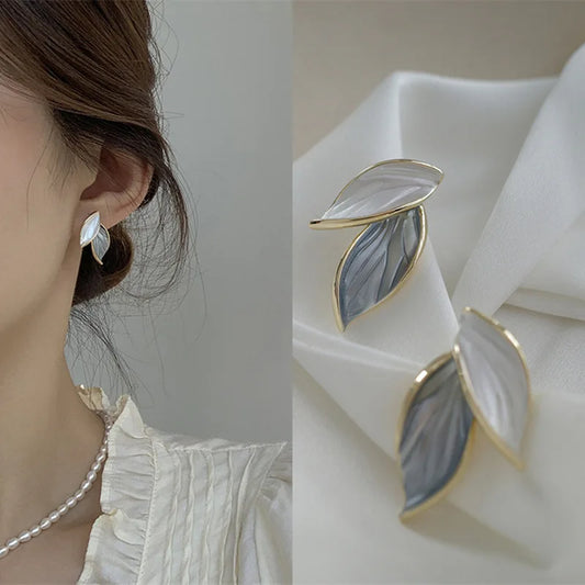Sweet Leaf Stud Earrings for Women