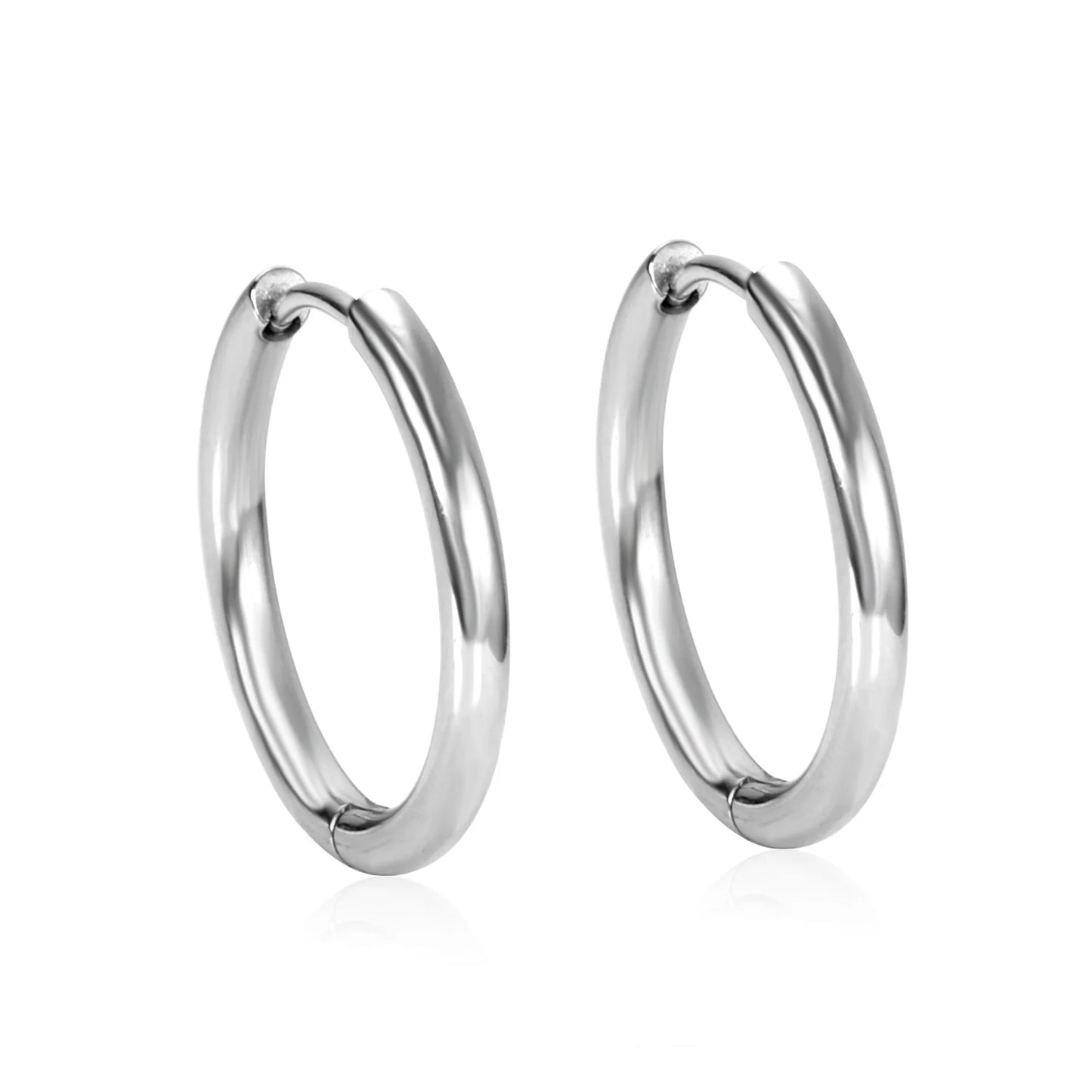 Simple Rectangle & U-Shaped Round Hoop Earrings – Minimalist Style for Women