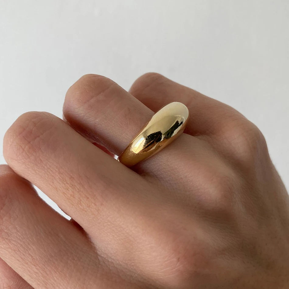 Stainless Steel Fashion Ring – Elegant Anillo Ringen Mujer | Women’s Couple Matching Jewelry