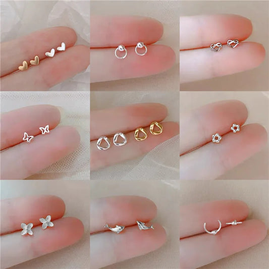 Minimalism Heart Stud Earrings