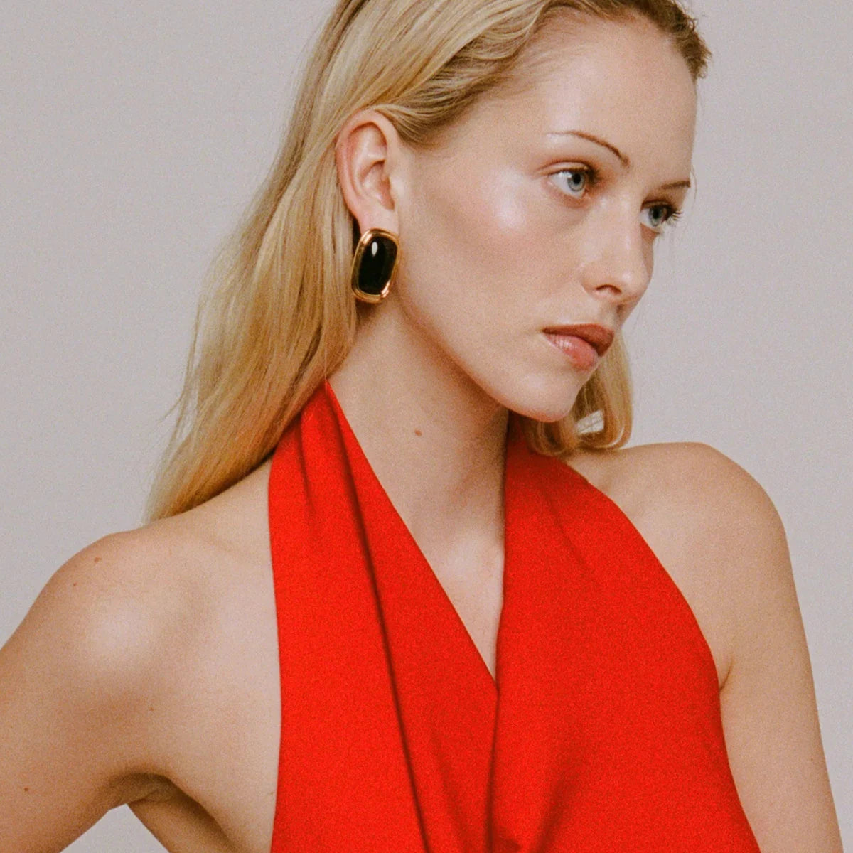 Geometric Irregular Stainless Steel Ear Studs – Textured Statement Earrings for Women