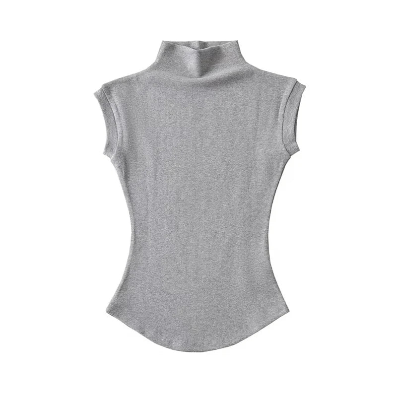 Women’s  Sleeveless Turtleneck Tops