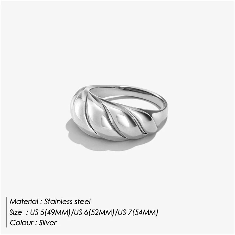 Stainless Steel Fashion Ring – Elegant Anillo Ringen Mujer | Women’s Couple Matching Jewelry
