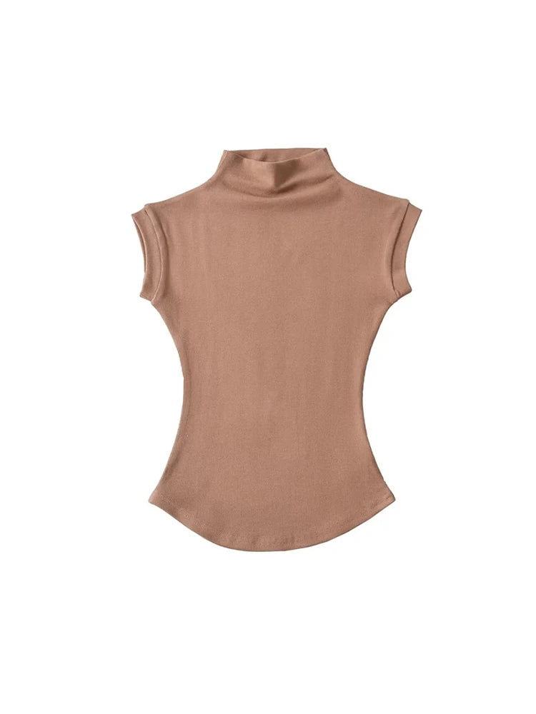 Women’s  Sleeveless Turtleneck Tops