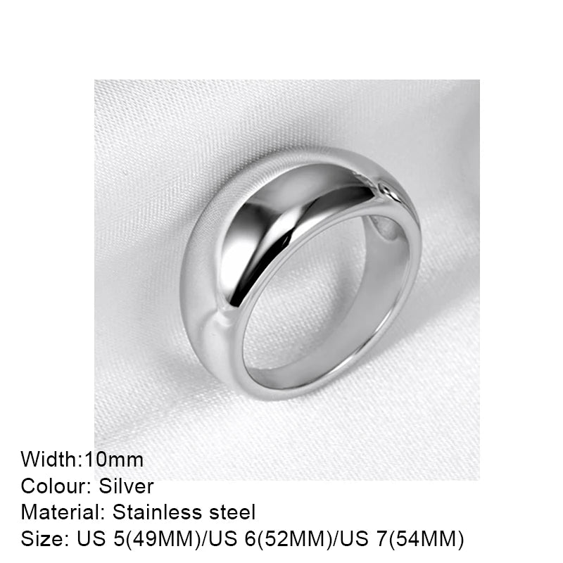 Stainless Steel Fashion Ring – Elegant Anillo Ringen Mujer | Women’s Couple Matching Jewelry