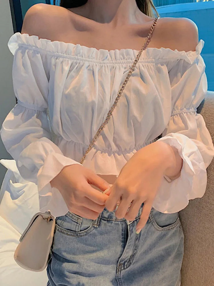 Women's Off-Shoulder Crop Top