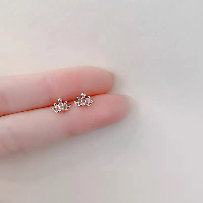 Minimalist Star Stud Earrings – Silver Color, Hypoallergenic Jewelry for Women & Girls