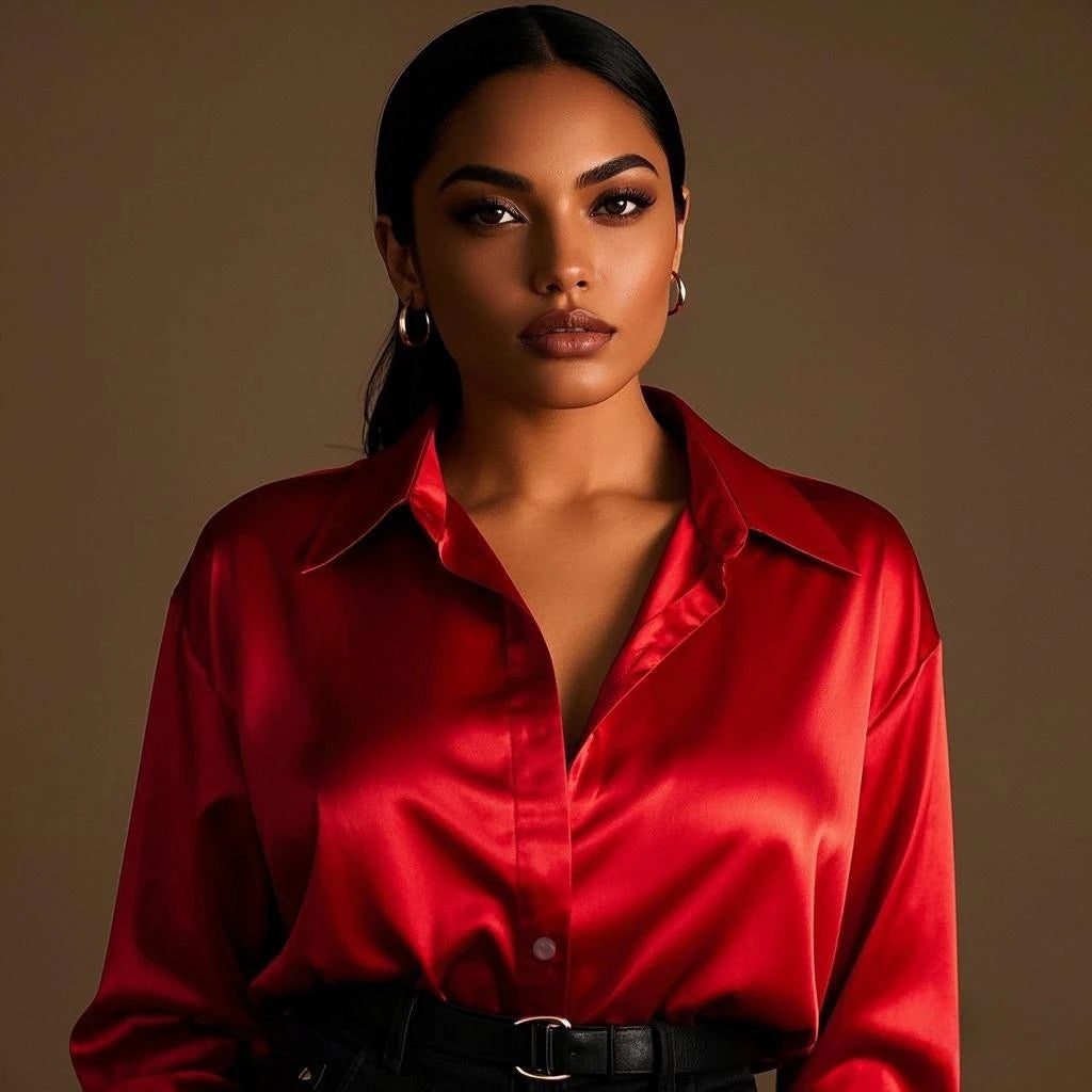 2025 Summer Chic Satin Blouses