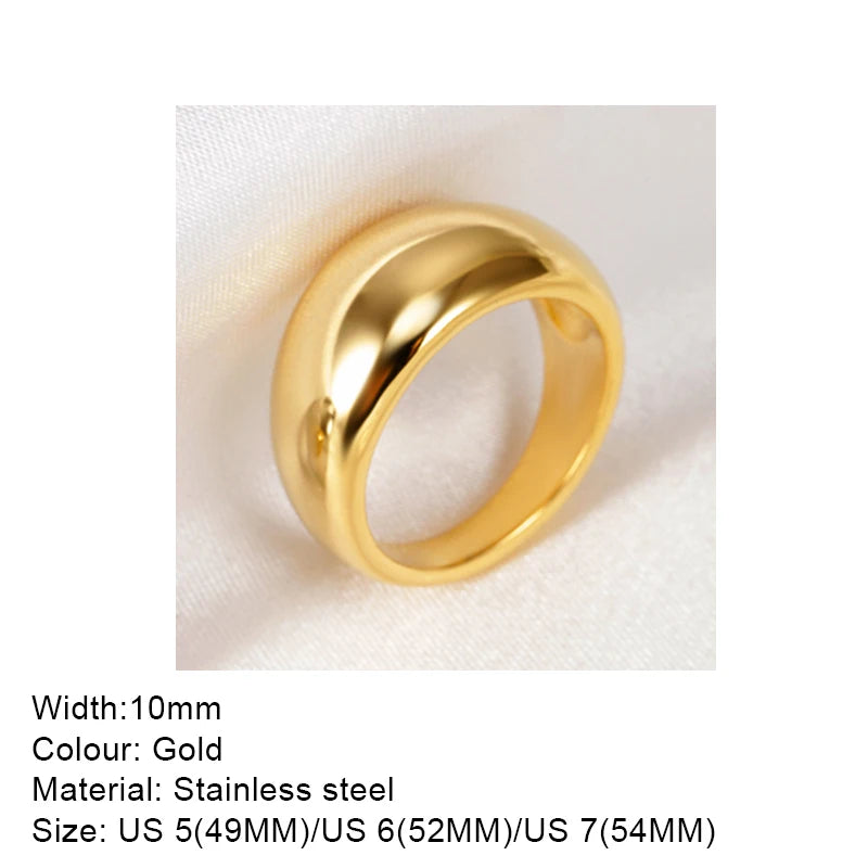 Stainless Steel Fashion Ring – Elegant Anillo Ringen Mujer | Women’s Couple Matching Jewelry