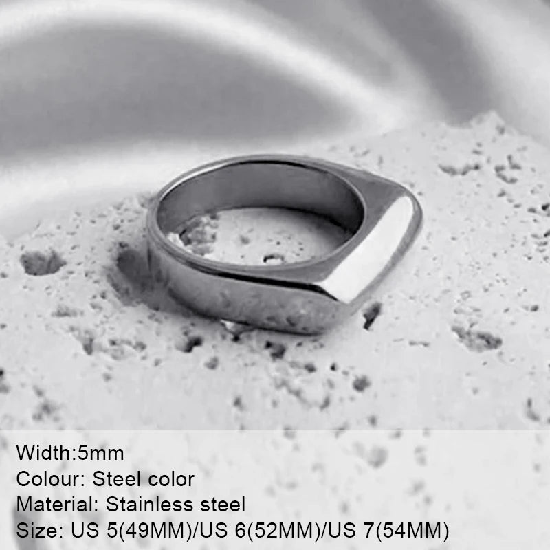 Stainless Steel Fashion Ring – Elegant Anillo Ringen Mujer | Women’s Couple Matching Jewelry