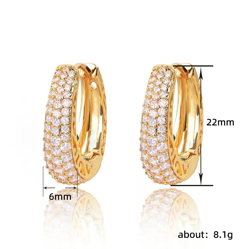 Korean Luxury Gold Hoop Earrings – Hollow Out Design for Women’s Elegant Style