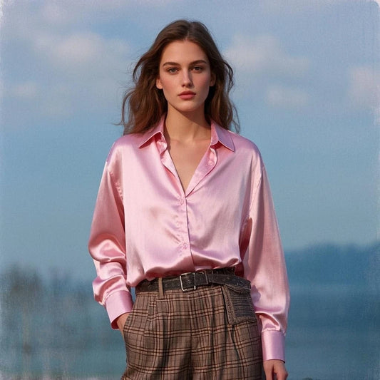 2025 Summer Chic Satin Blouses