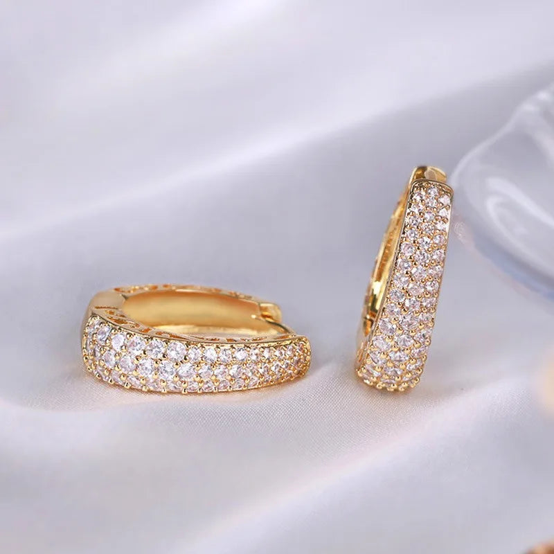 Korean Luxury Gold Hoop Earrings – Hollow Out Design for Women’s Elegant Style