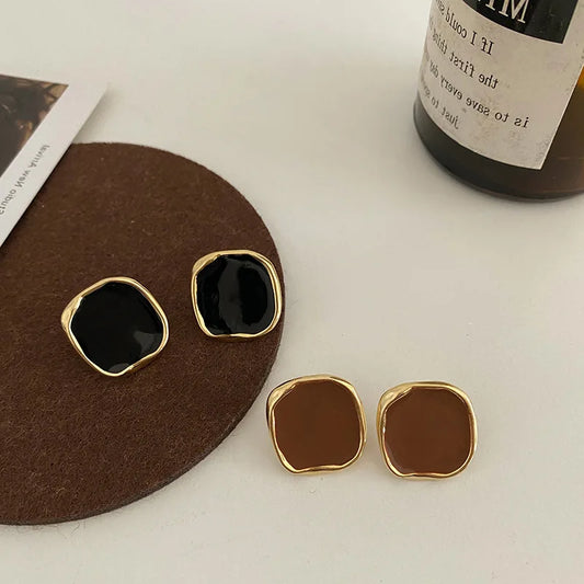 Square Black Studs