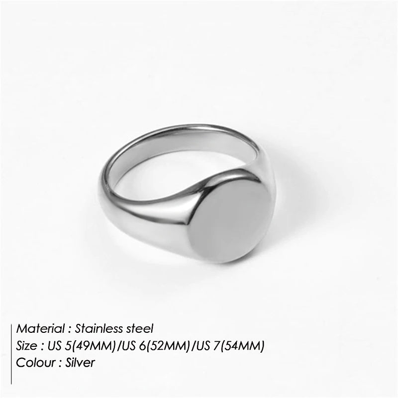 Stainless Steel Fashion Ring – Elegant Anillo Ringen Mujer | Women’s Couple Matching Jewelry