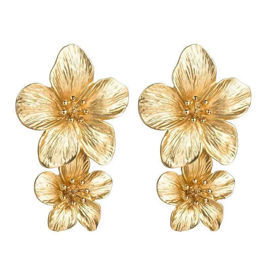 Vintage Metal Flower Stud