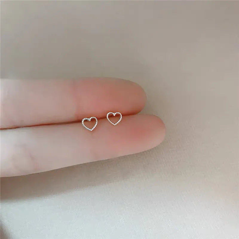 New Minimalism Heart Stud Earrings