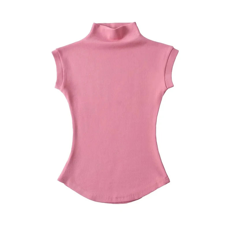 Women’s  Sleeveless Turtleneck Tops