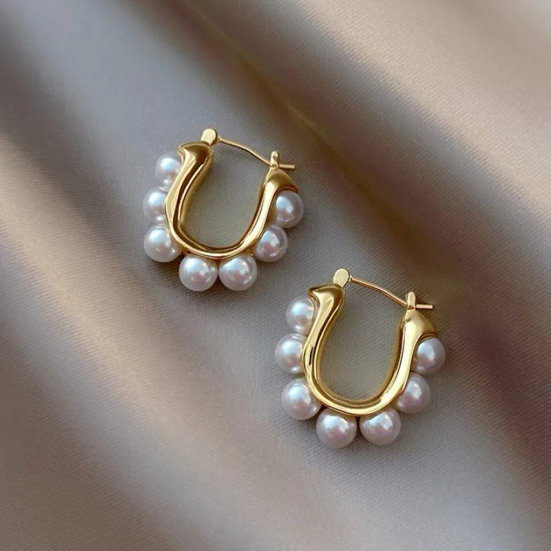 Classic Geometric White Crystal Drop Earrings – Elegant Long Square Design for Women