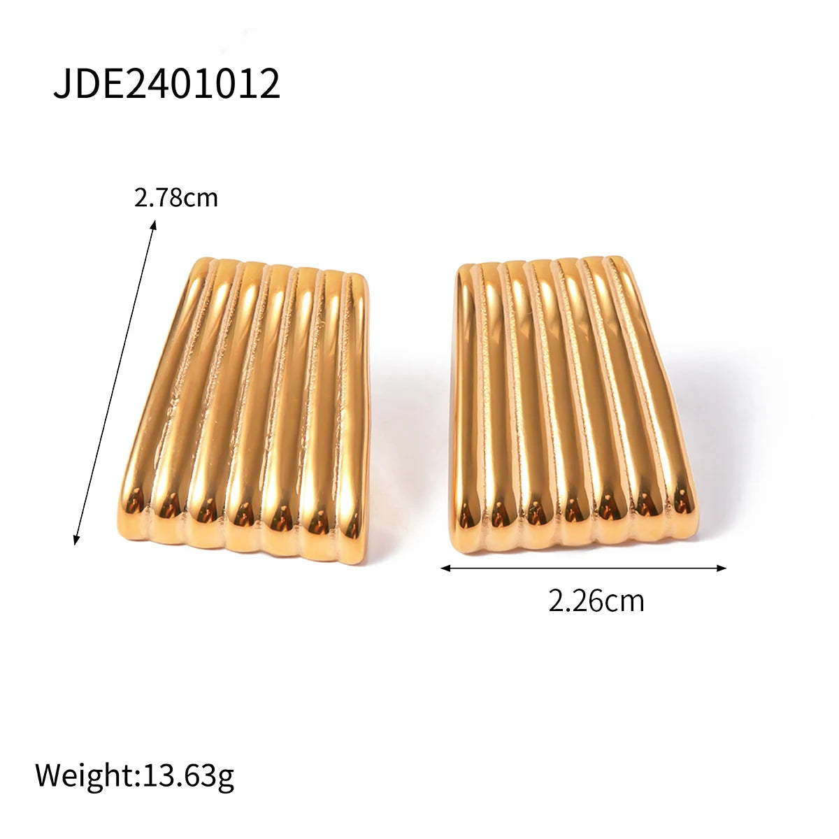 2025 Hot Style Bow Knot Big Ear Studs – 18K PVD Gold Plated Stainless Steel Earrings