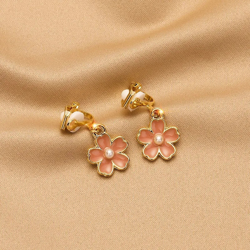 Vintage Personality Ear Clip Without Ear Piercings Advanced Sense Simple Earrings Fashion Temperament Pearl Ear Hanging Girl