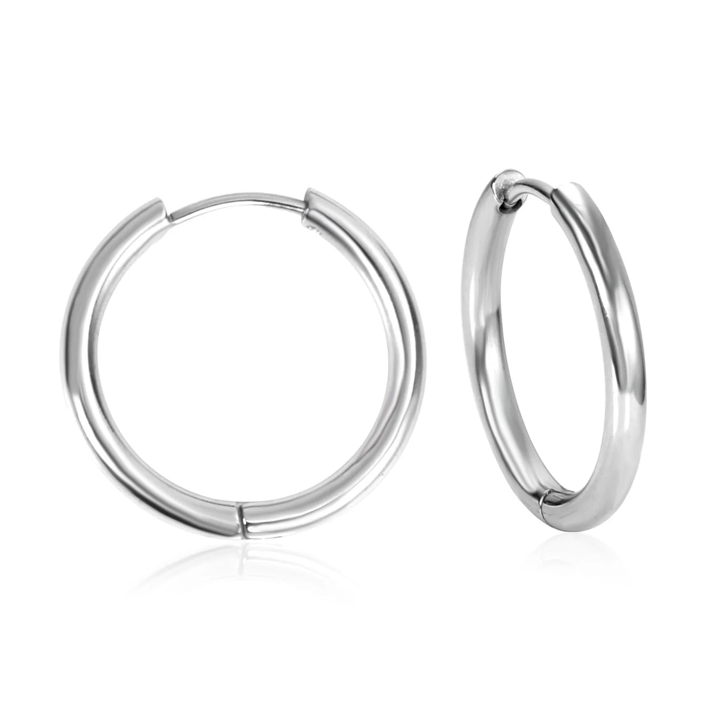 Simple Rectangle & U-Shaped Round Hoop Earrings – Minimalist Style for Women