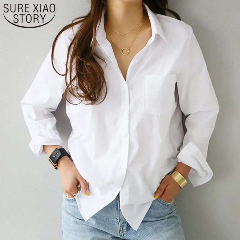 Women's White Office Shirt