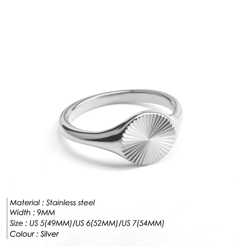 Stainless Steel Fashion Ring – Elegant Anillo Ringen Mujer | Women’s Couple Matching Jewelry