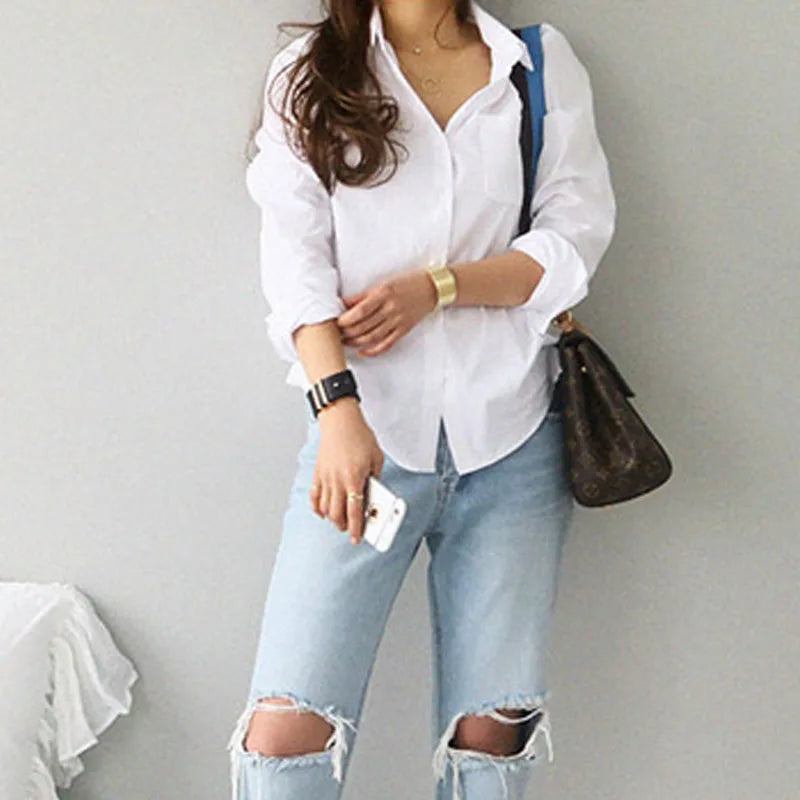 Women's White Office Shirt