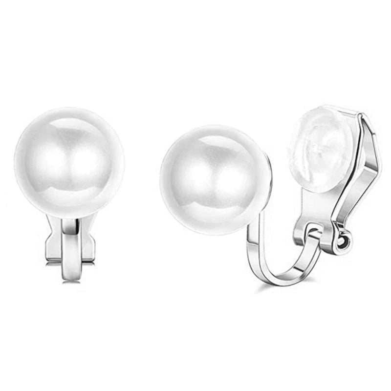 Crystal Pearl Ear Cuff – Non-Piercing Clip-On Earring | Elegant Wedding & Party Jewelry
