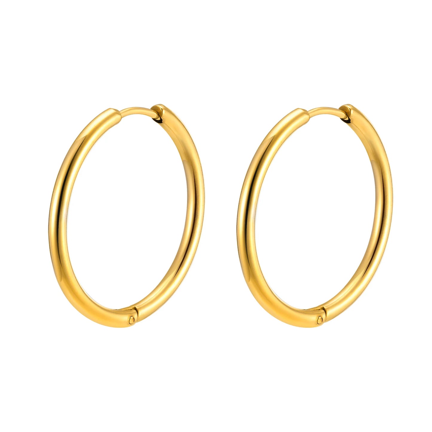 Minimalist Stainless Steel Hoop Earrings – Simple Huggies for Women & Girls | Anti-Allergy, Everyday Hoops