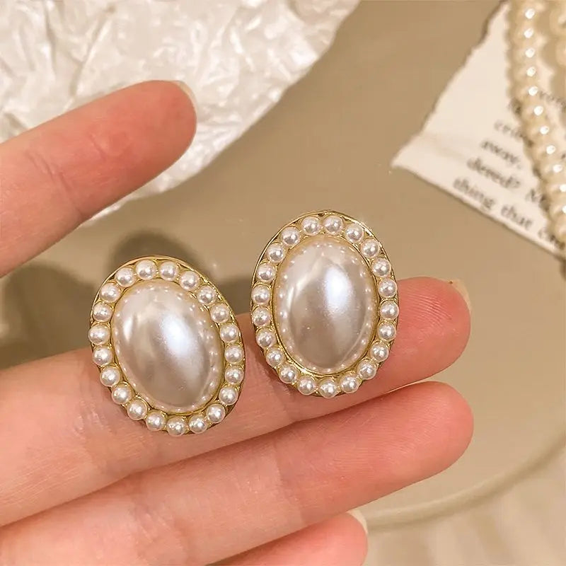 Crystal Pearl Ear Cuff – Non-Piercing Clip-On Earring | Elegant Wedding & Party Jewelry