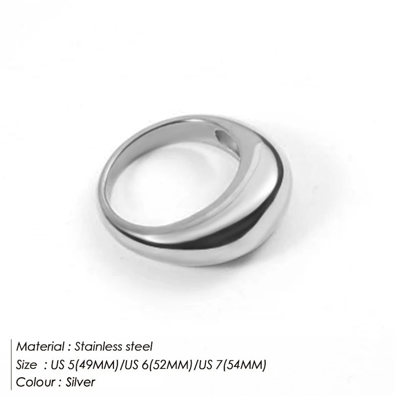 Stainless Steel Fashion Ring – Elegant Anillo Ringen Mujer | Women’s Couple Matching Jewelry