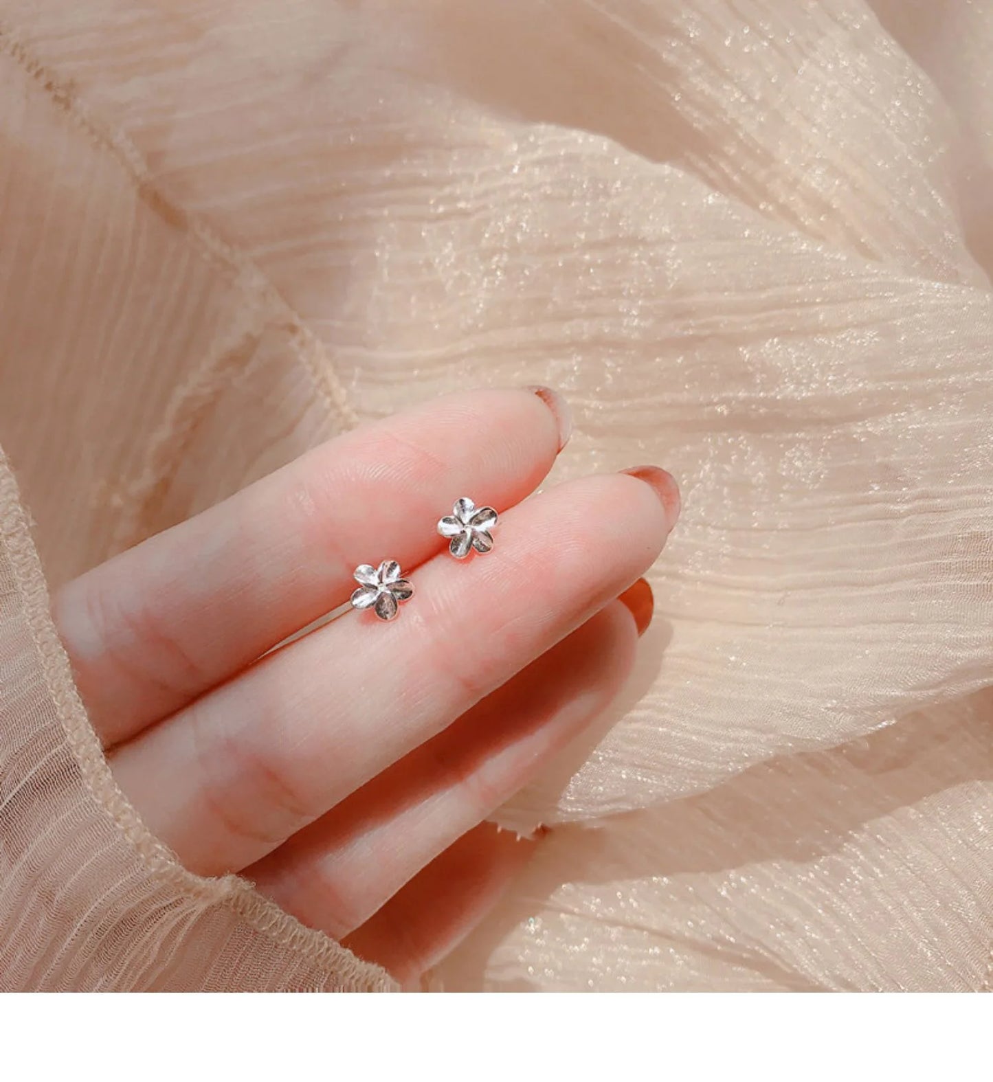 Minimalist Star Stud Earrings – Silver Color, Hypoallergenic Jewelry for Women & Girls