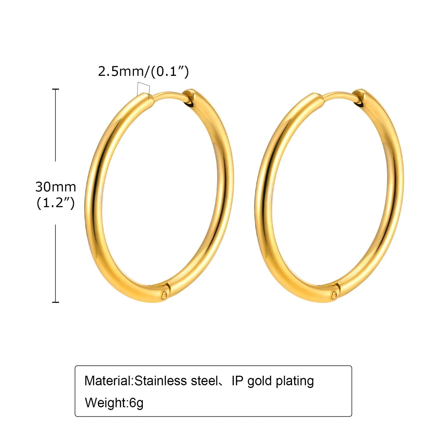 Minimalist Stainless Steel Hoop Earrings – Simple Huggies for Women & Girls | Anti-Allergy, Everyday Hoops