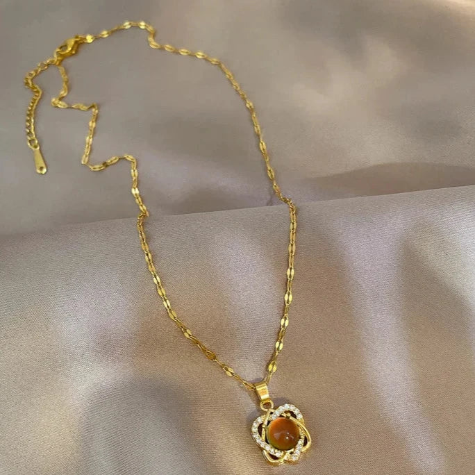 Heart Mood Necklace – Color Changing Temperature-Sensing Crystal Pendant