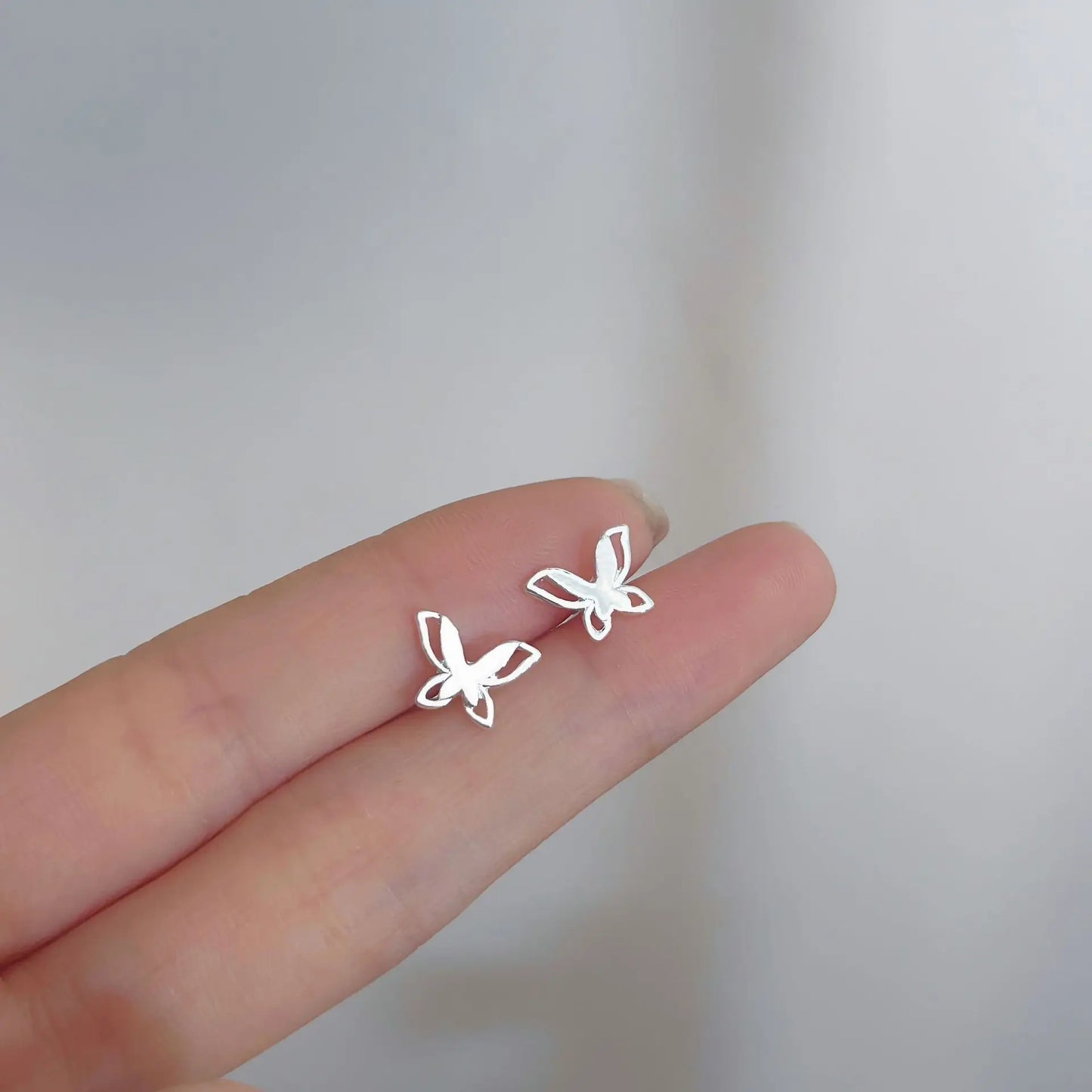 Minimalist Star Stud Earrings – Silver Color, Hypoallergenic Jewelry for Women & Girls