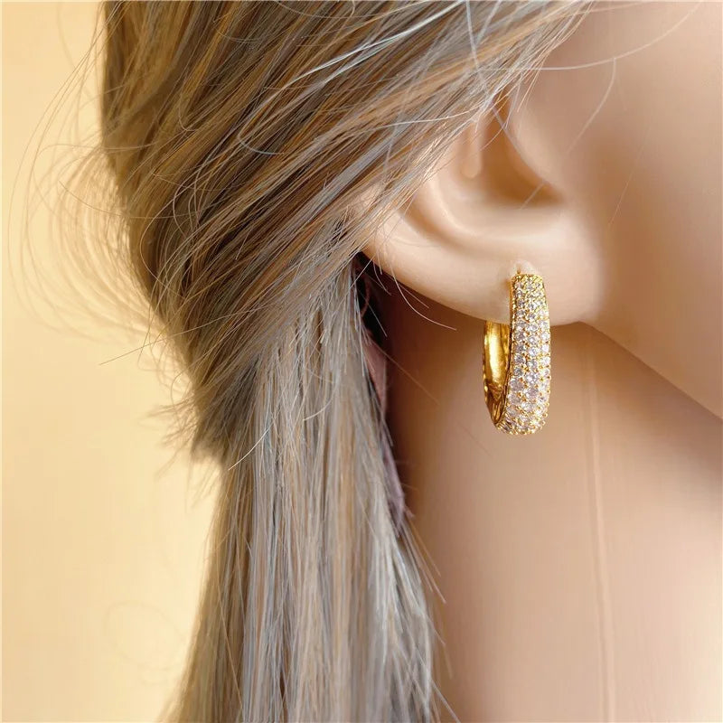 Korean Luxury Gold Hoop Earrings – Hollow Out Design for Women’s Elegant Style