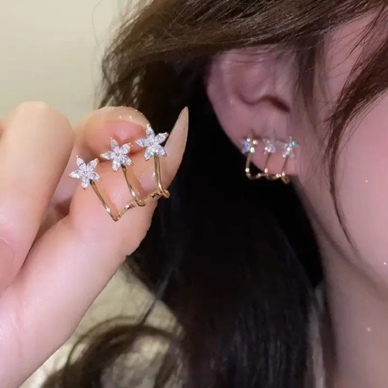 Elegant Flower Pearl Stud Earrings – Unique Design for Women, Perfect for Weddings & Parties