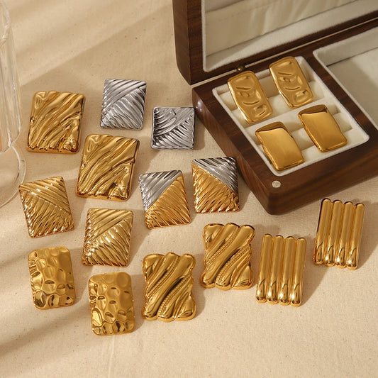 Vintage Textured Stud Earrings
