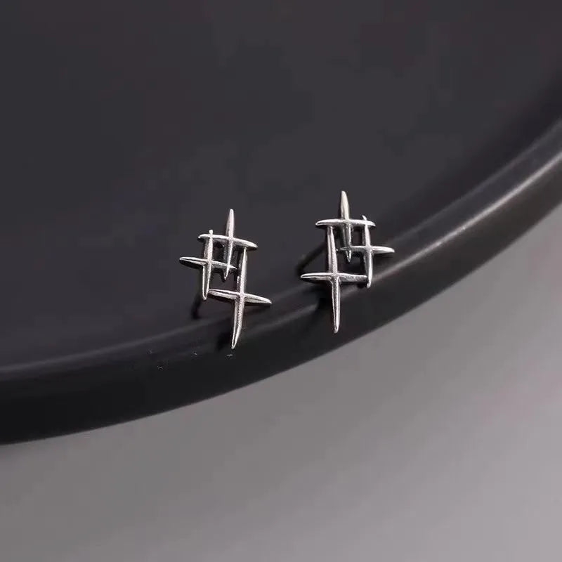 Minimalist Star Stud Earrings – Silver Color, Hypoallergenic Jewelry for Women & Girls