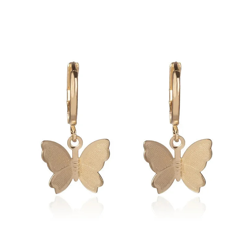 Wheat Tassel Pendant U-Shaped Earrings – Gold Color, 2025 New Fashion for Women & Girls