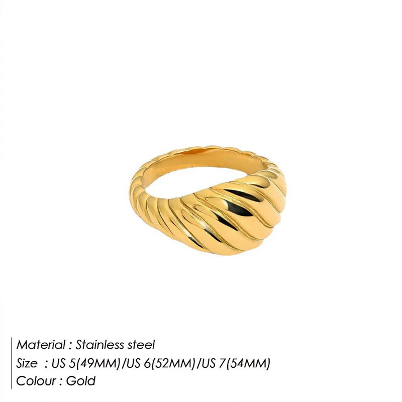 Stainless Steel Fashion Ring – Elegant Anillo Ringen Mujer | Women’s Couple Matching Jewelry